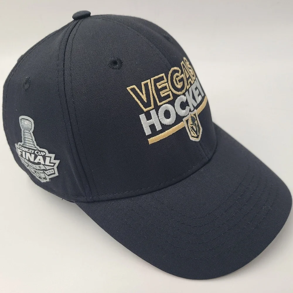Vegas Golden Knights Hat Adjustable Adidas Black NHL 2018 Stanley Cup Final‎ Men